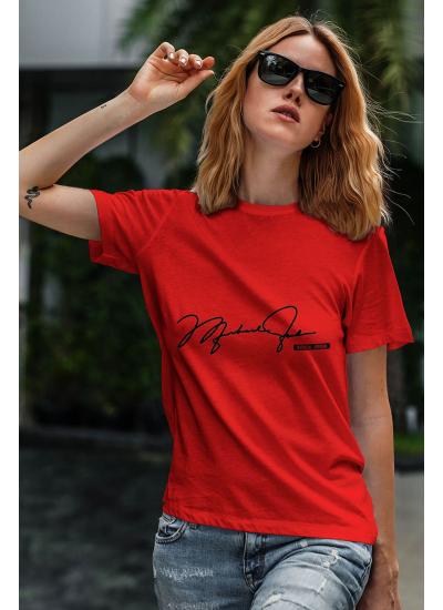 Air Jordan 01 Kırmızı NBA Kadın Tshirt - Tişört