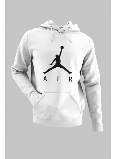 Air Jordan 03 Beyaz NBA Erkek Kapşonlu Sweatshirt - Hoodie