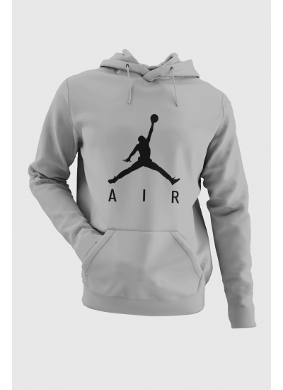 Air Jordan 03 Gri NBA Erkek Kapşonlu Sweatshirt - Hoodie