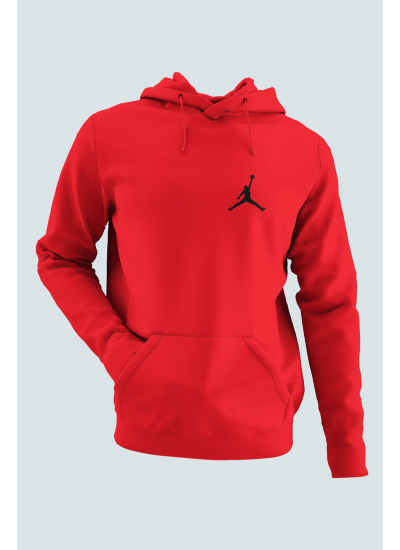 Air Jordan 04 Kırmızı NBA Erkek Kapşonlu Sweatshirt - Hoodie