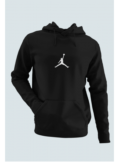 Air Jordan 05 Siyah NBA Erkek Kapşonlu Sweatshirt - Hoodie