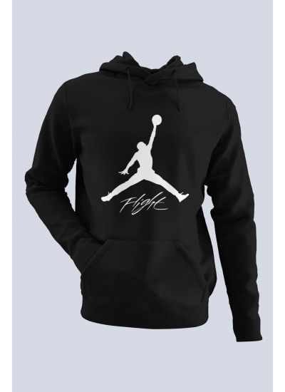 Air Jordan 06 Siyah NBA Erkek Kapşonlu Sweatshirt - Hoodie