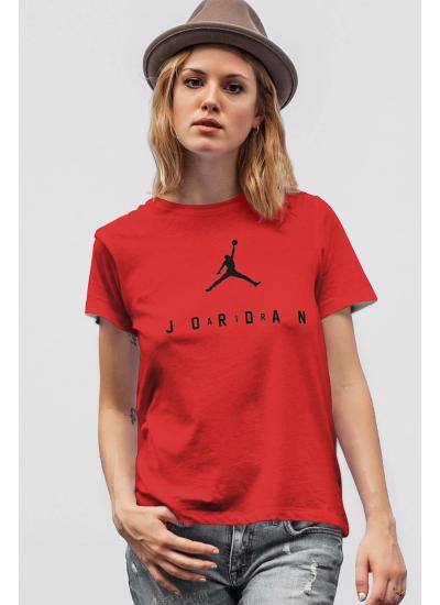 Air Jordan 10 Kırmızı NBA Kadın Tshirt - Tişört