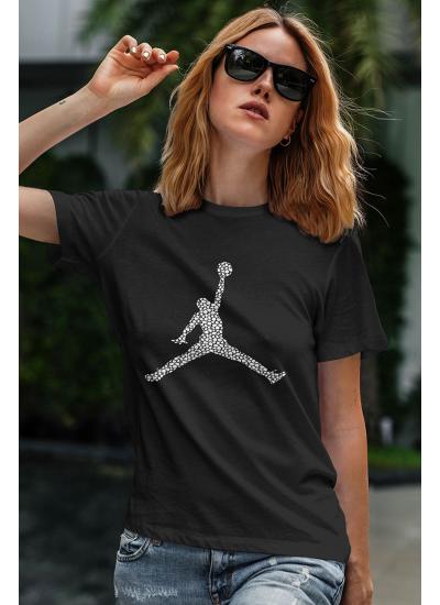 Air Jordan 16 Siyah NBA Kadın Tshirt - Tişört