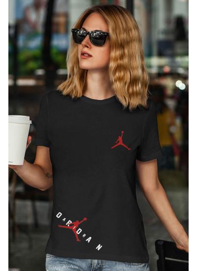 Air Jordan 23 Siyah NBA Kadın Tshirt - Tişört