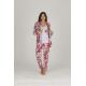 Kadın Teknur Çiçek Desenli Modal Kumaş Üçlü Pijama Takımı Çok Renkli