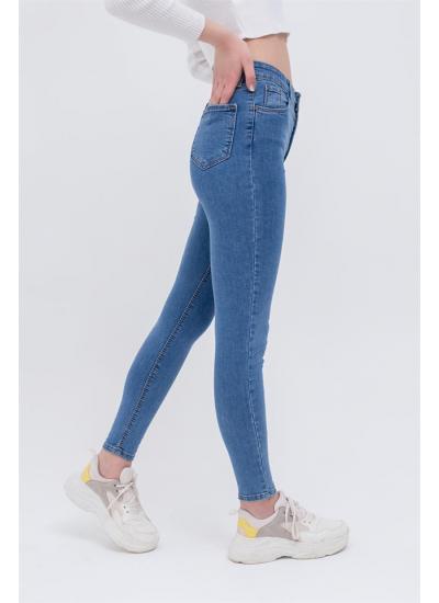 Kadın Mavi Skinny Jeans